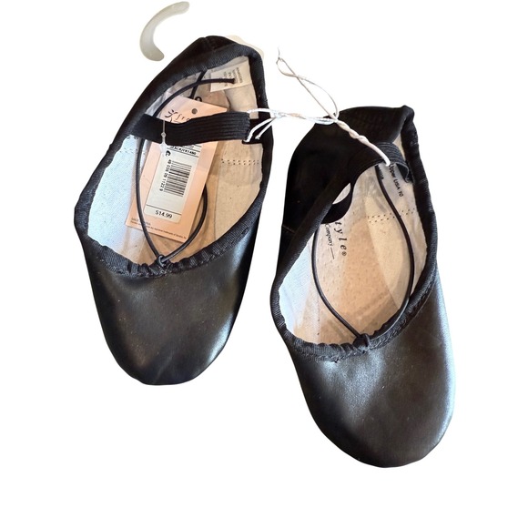 Ballet Style Company Black Leather Ballet Dance Shoes Size USA 10 - Picture 1 of 1